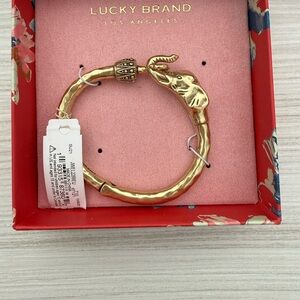Lucky Brand Gold Elephant Bangle